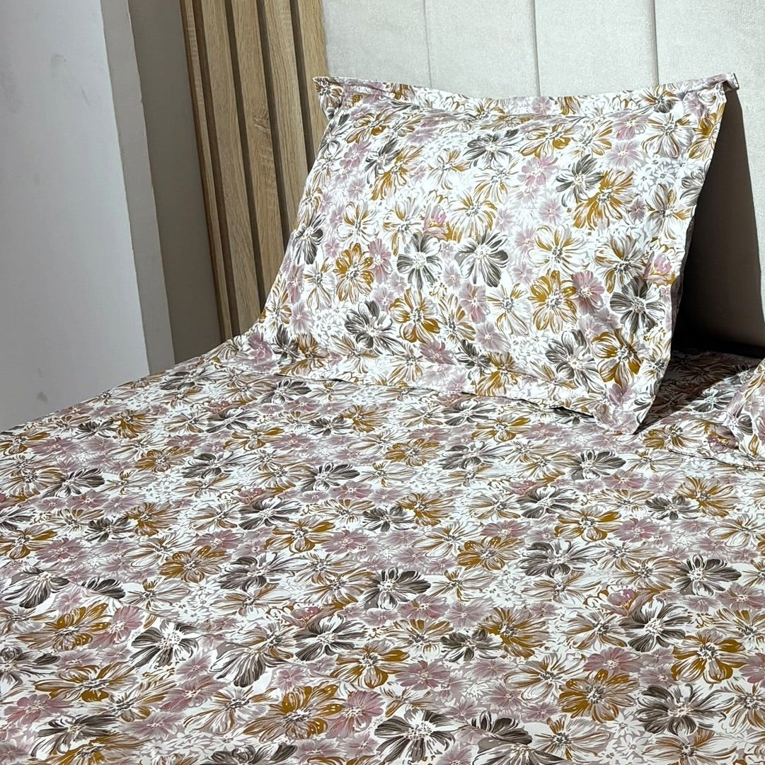 Parure de lit 100% coton pur – Ensemble complet 4 pièces – MBH