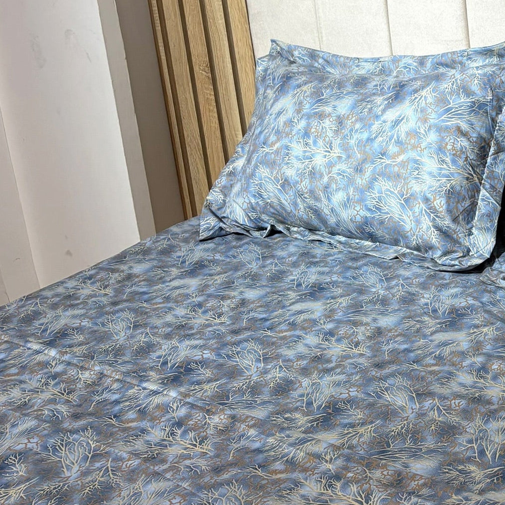 Parure de lit 100% coton pur – Ensemble complet 4 pièces – MBH
