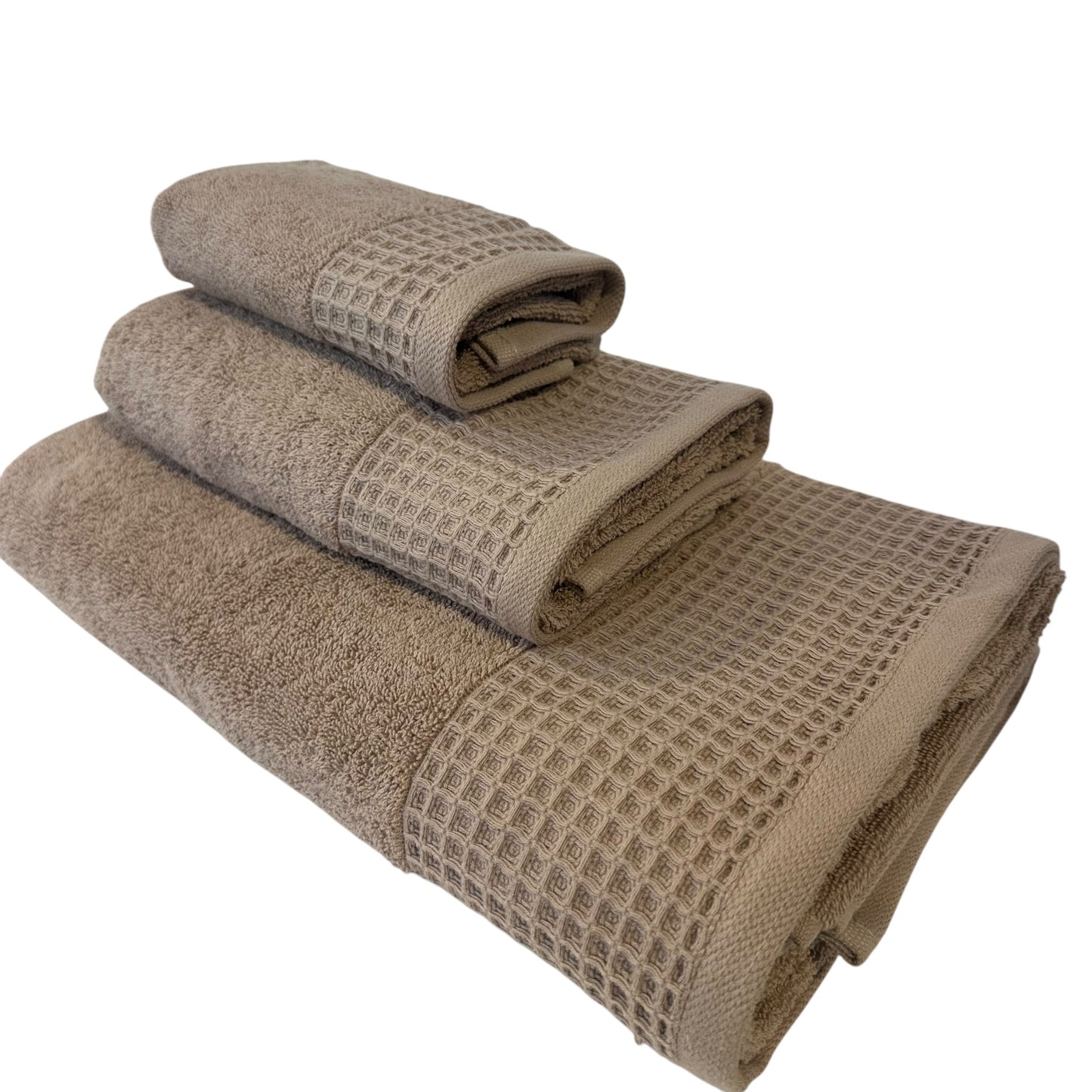 Lot de Douche ''EXELLENCE'' 3 Pièces 100% Coton – MBH - GREGE