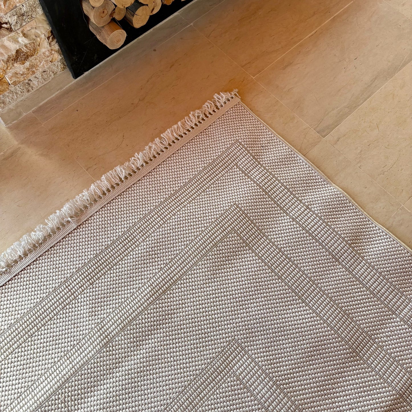 Tapis de Salon Bouclette Crème – MBH