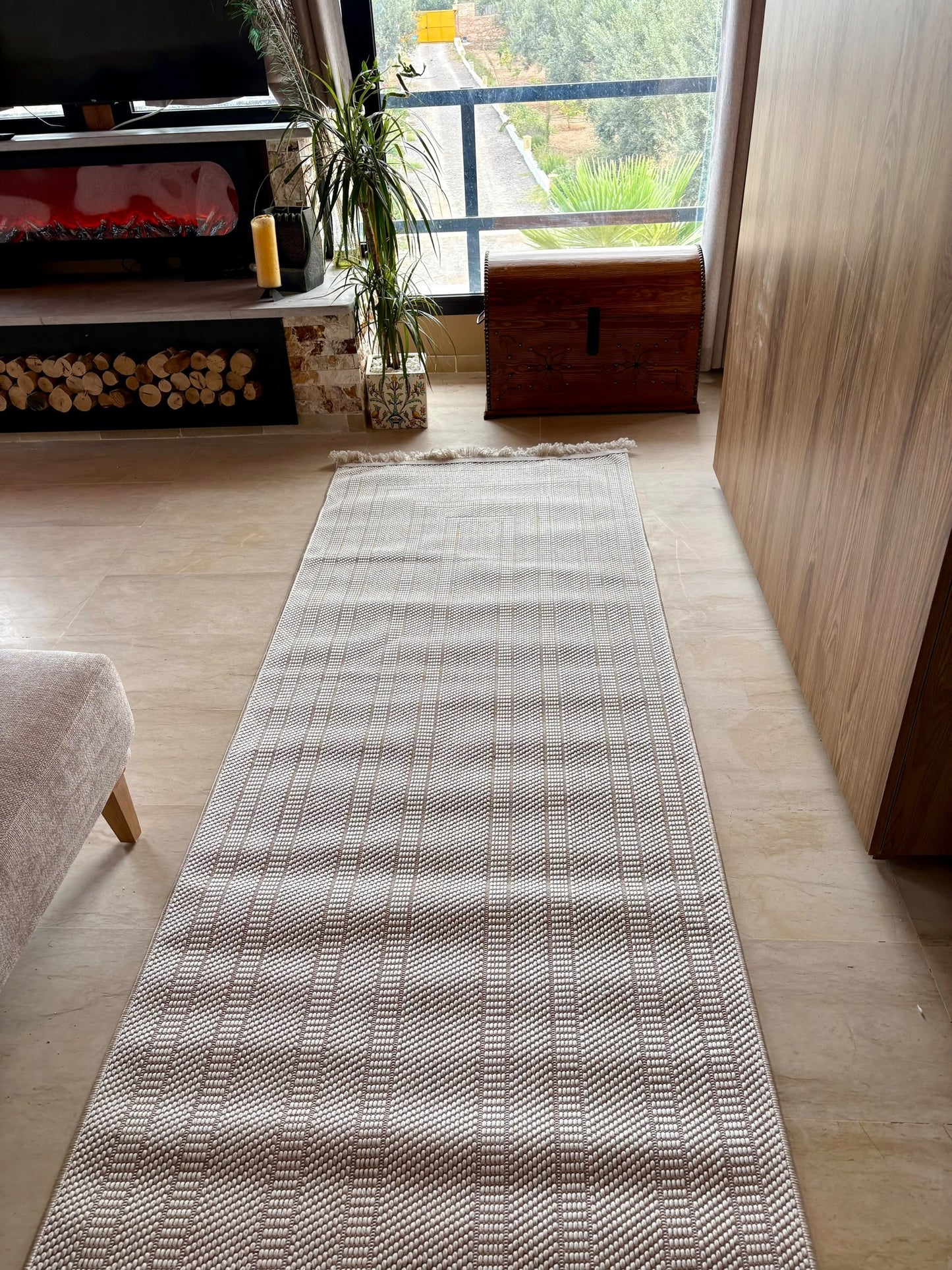 Tapis de Couloir Bouclette Crème – MBH