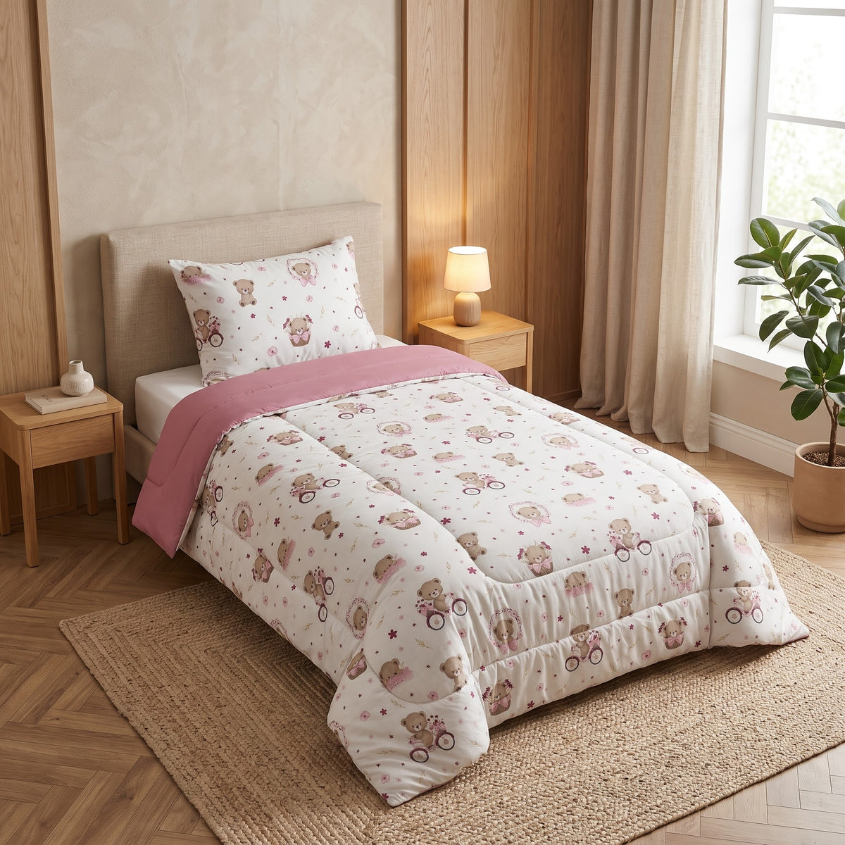 Couette Une place & demie + Parure hasard 3 pièces offerte