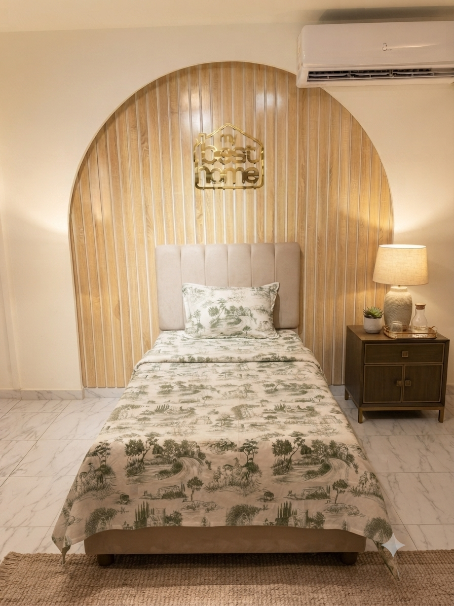 Parure de Lit 100% Popeline de Coton Toile de Jouy - MBH