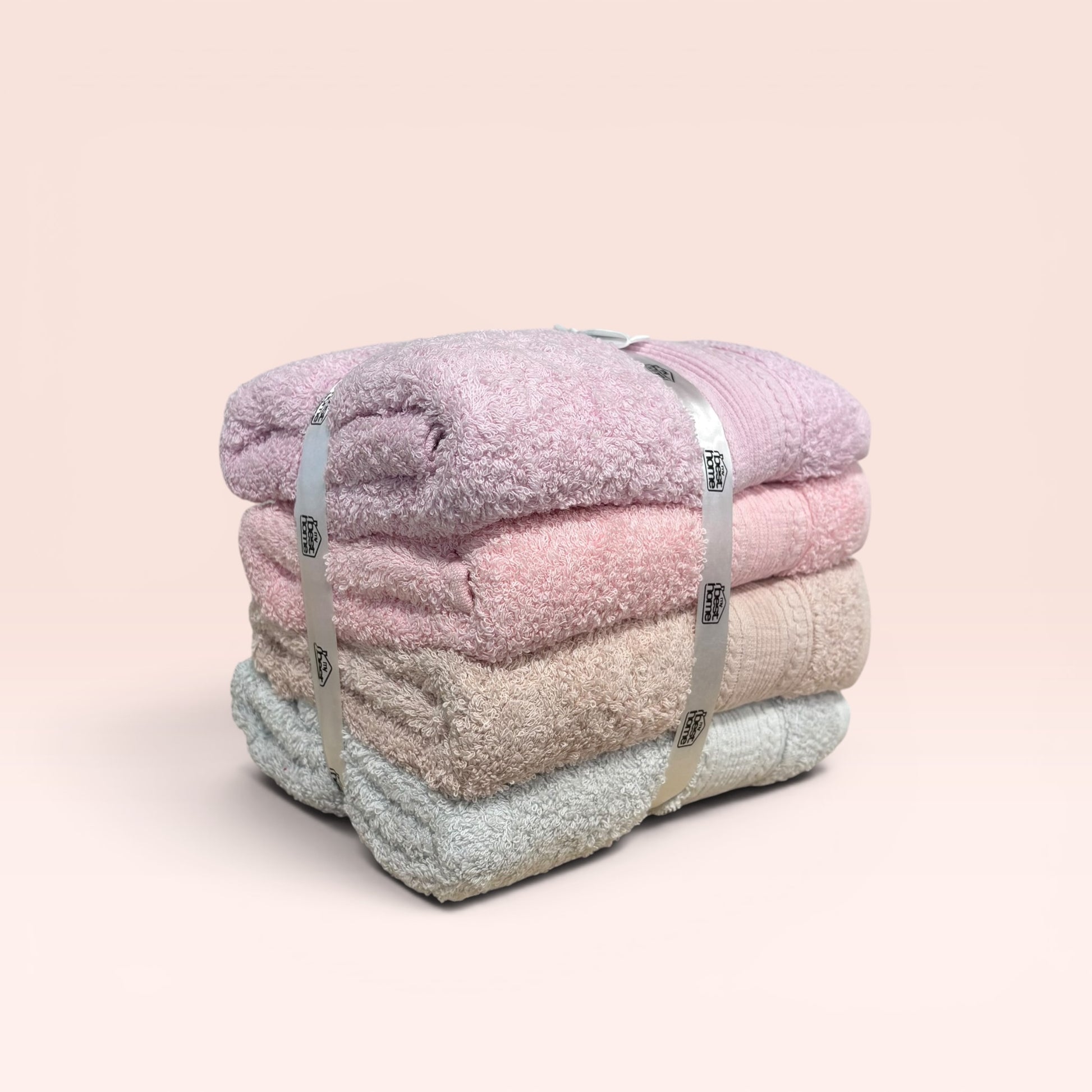 Lot de 4 Serviettes Visage 100% Coton 90x50 cm – MBH