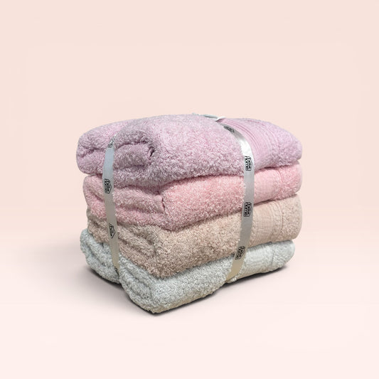 Lot de 4 Serviettes Visage 100% Coton 90x50 cm – MBH