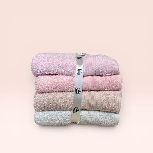 Lot de 4 Serviettes Visage 100% Coton 90x50 cm – MBH