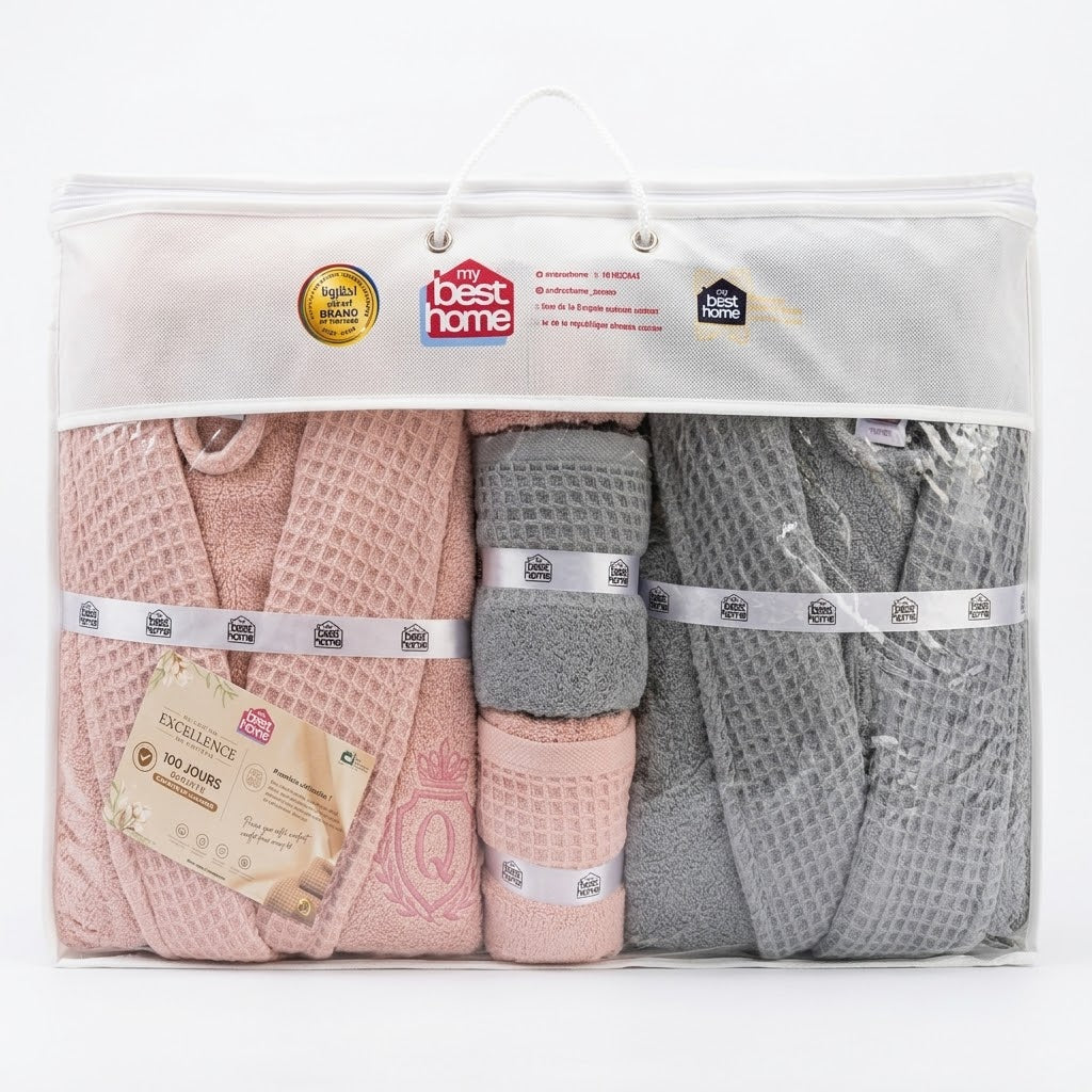 Coffret Excellence MYBESTHOME – 10 pièces | Linge de bain premium MBH