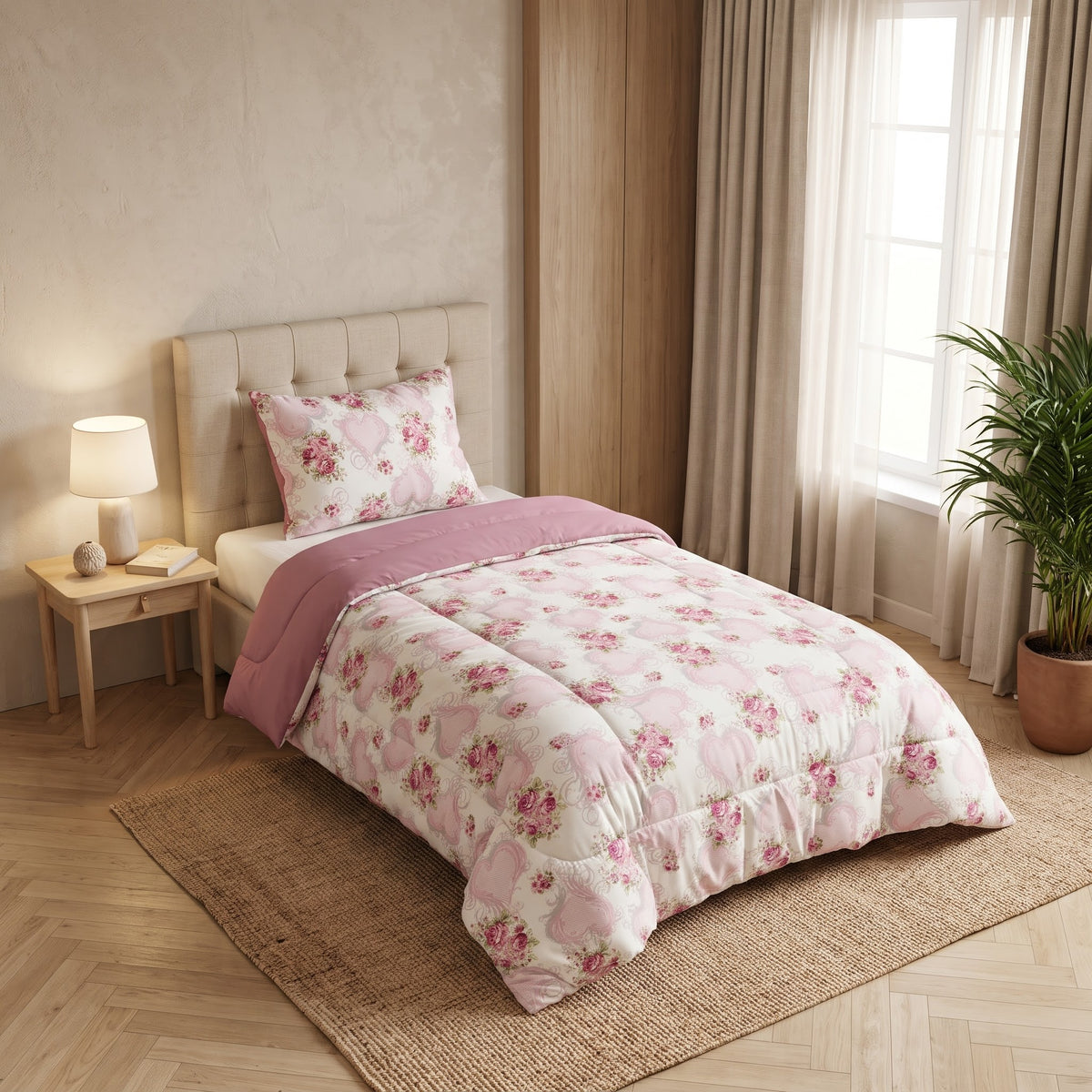 Couette Une place & demie + Parure hasard 3 pièces offerte