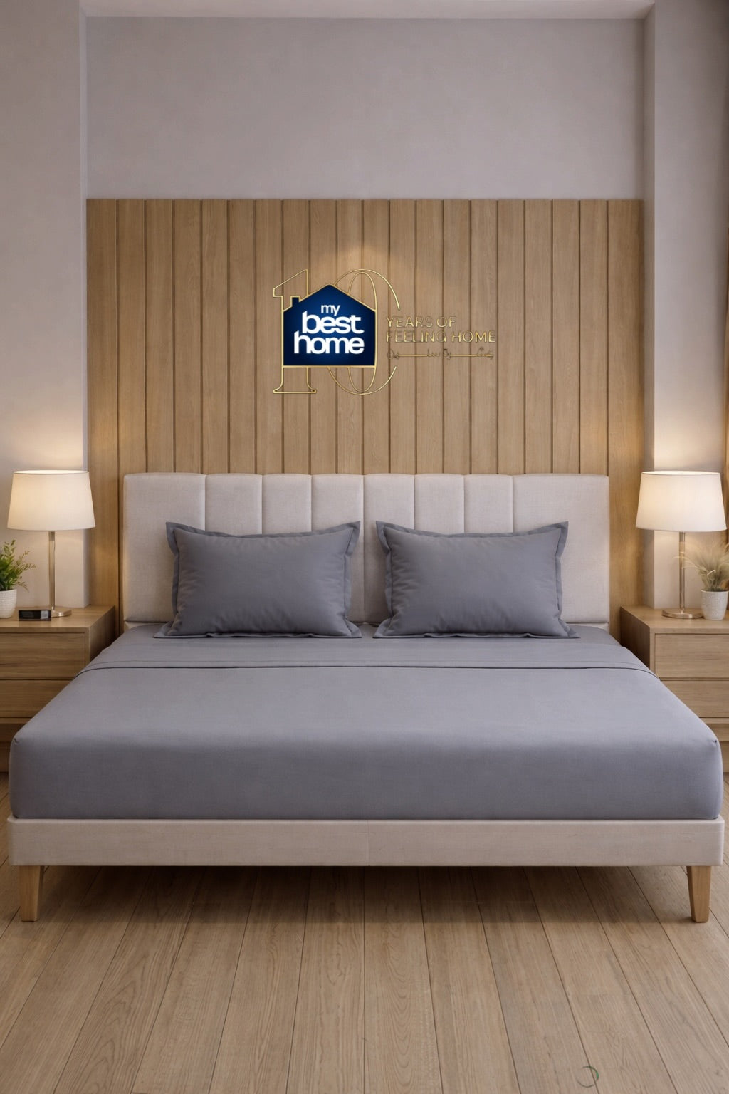 Parure de lit 100% coton pur – Ensemble complet 4 pièces – MBH