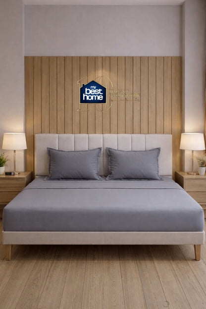 Parure de lit 100% coton pur – Ensemble complet 4 pièces – MBH