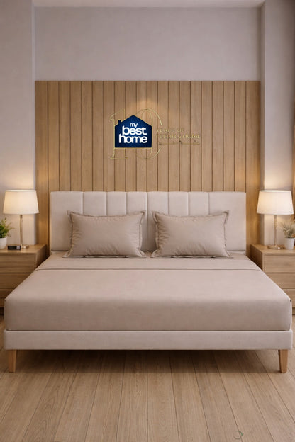 Parure de lit 100% coton pur – Ensemble complet 4 pièces – MBH