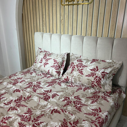 Parure de lit 100% coton pur – Ensemble complet 4 pièces – MBH