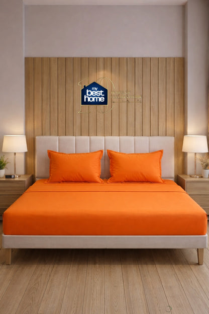 Parure de lit 100% coton pur – Ensemble complet 4 pièces – MBH