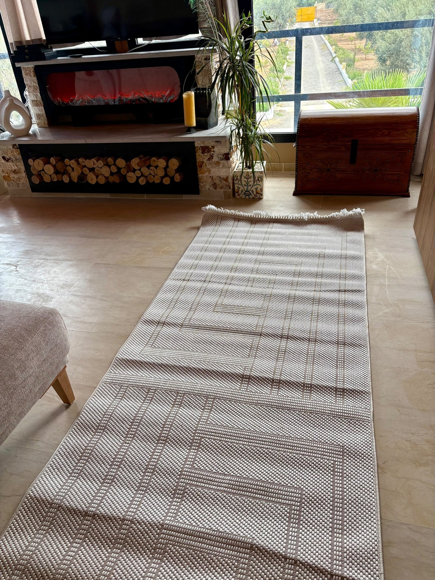 Tapis de Couloir Bouclette Crème – MBH