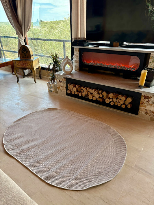 Tapis Ovale Bouclette Crème – MBH