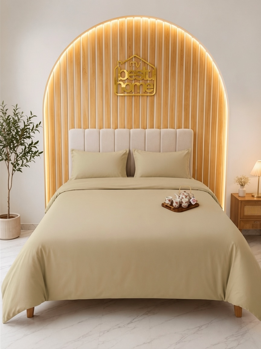 Housse de Couette 100% Coton avec 2 Taies – MBH