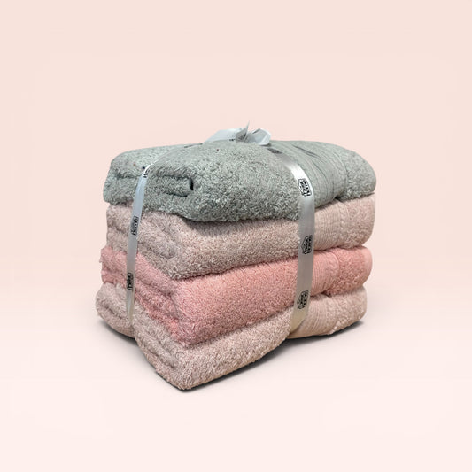 Lot de 4 Serviettes Visage 100% Coton 90x50 cm – MBH