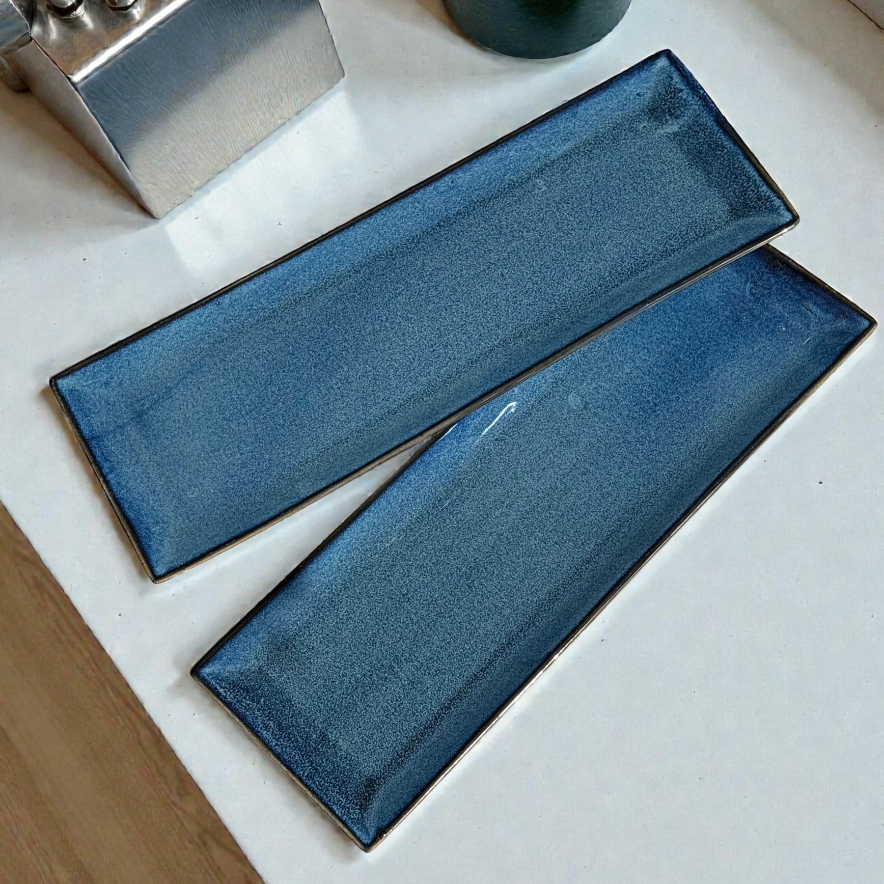 Plat Rectangulaire 34*10 Bleu