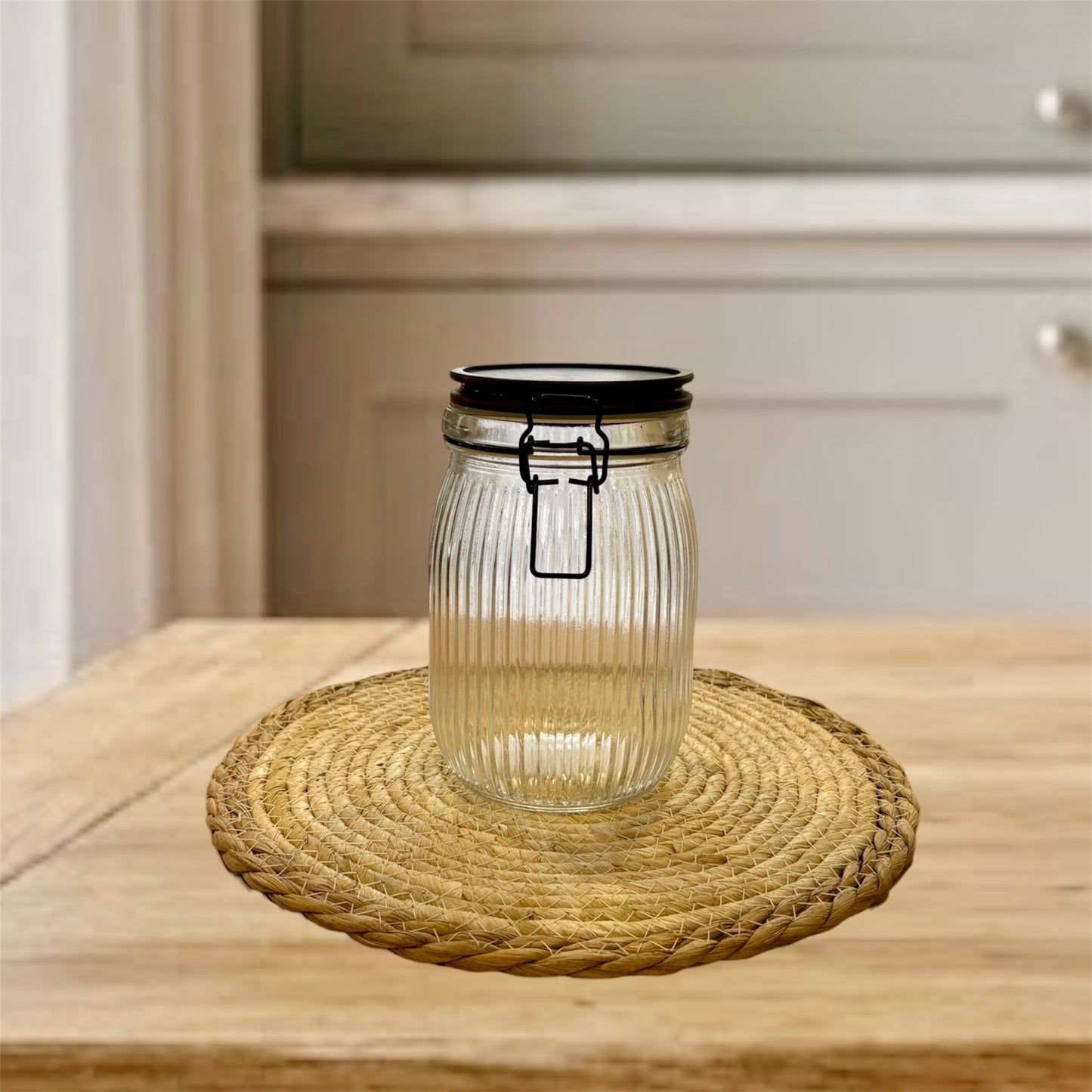 Bocal de Rangement en Verre & Bois – MBH