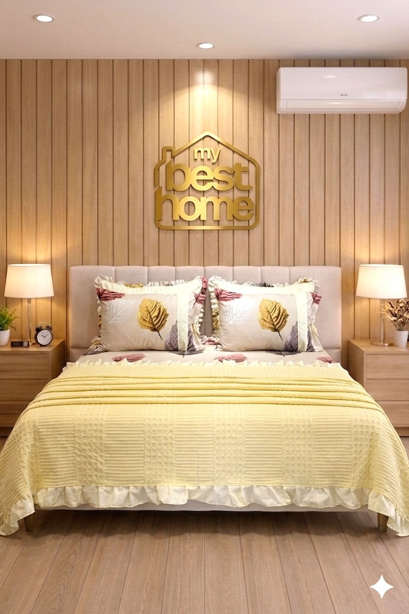Parure de lit complète PRESTIGE – 7 pièces en coton peigné | My Best Home