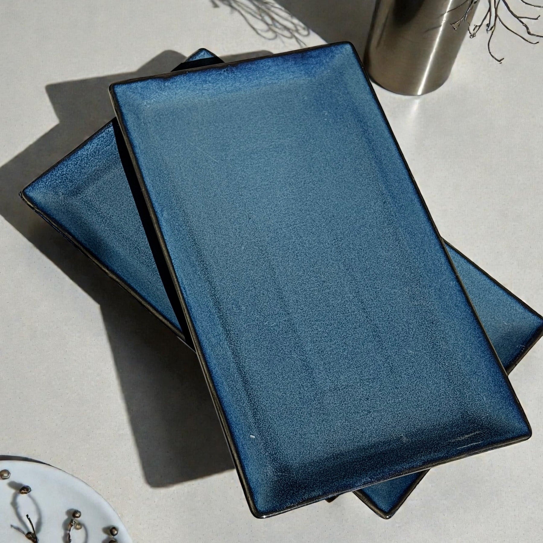 Plat Rectangulaire 34*20 Bleu