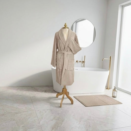 Peignoir Unisexe en Coton Pur – MBH