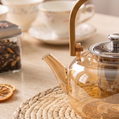 Théière Dorée en Verre – MBH