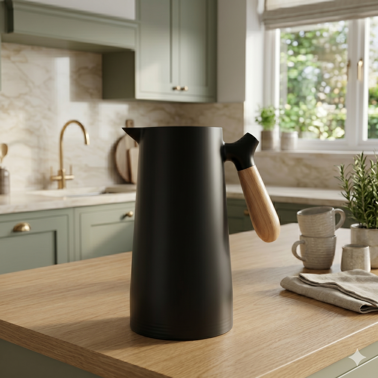 Thermos Isotherme Pékin 1000ml à Manche en Bois - MBH