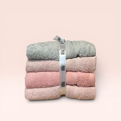 Lot de 4 Serviettes Visage 100% Coton 90x50 cm – MBH