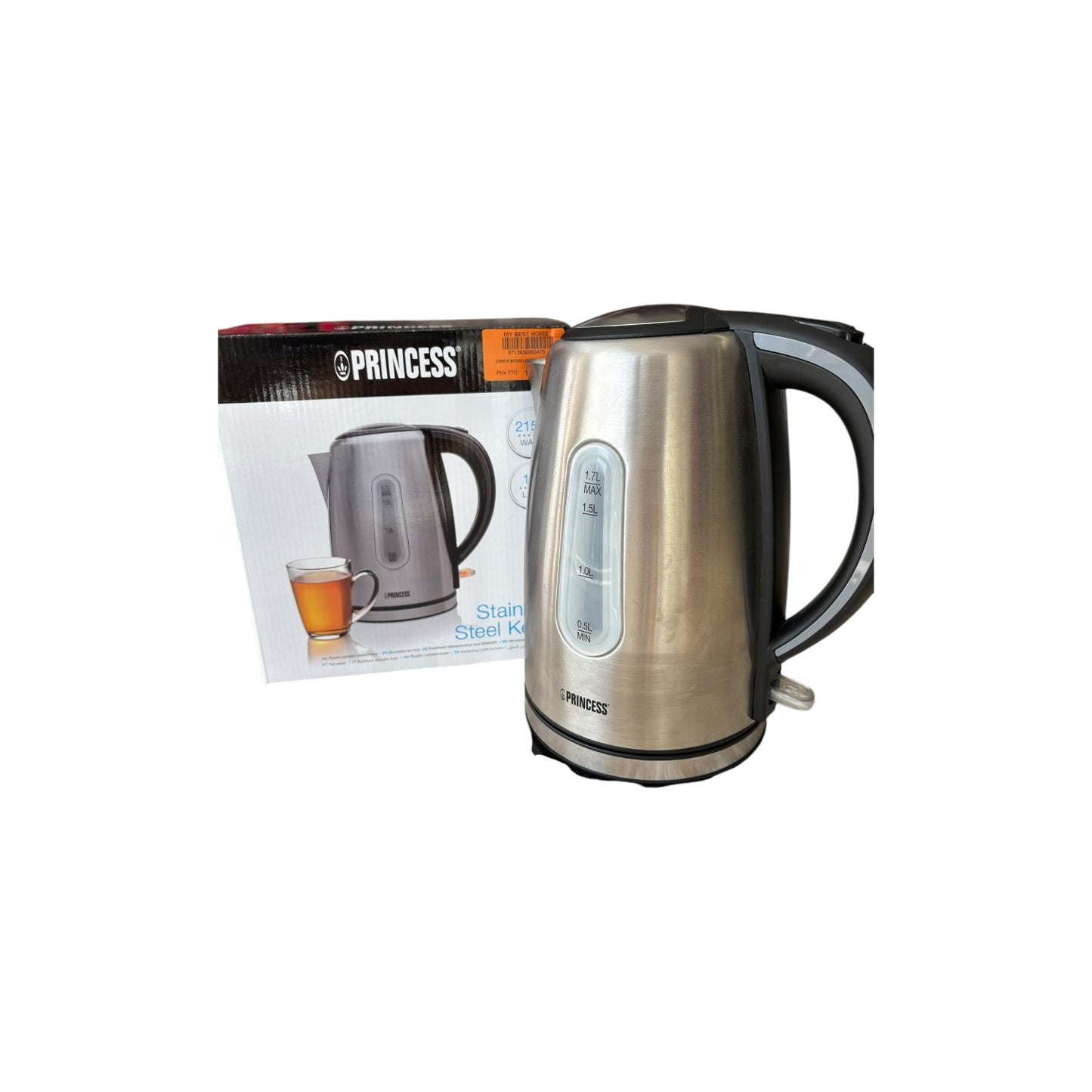 Bouilloire Inox 1.7L - 2150W - PRINCESS