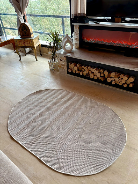 Tapis Ovale Bouclette Crème – MBH