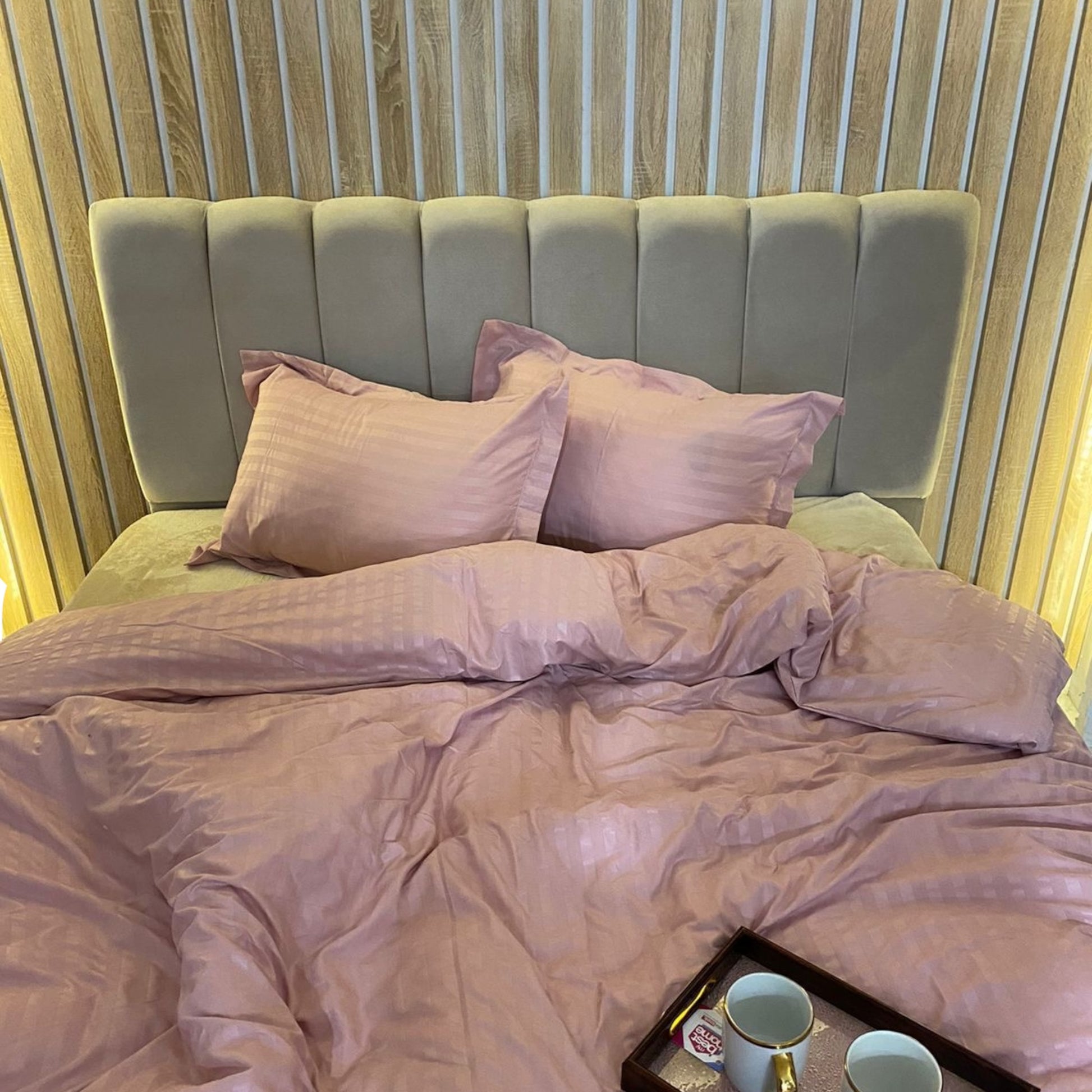 Housse de Couette + 2 taies d'oreiller 100% Coton - MBH