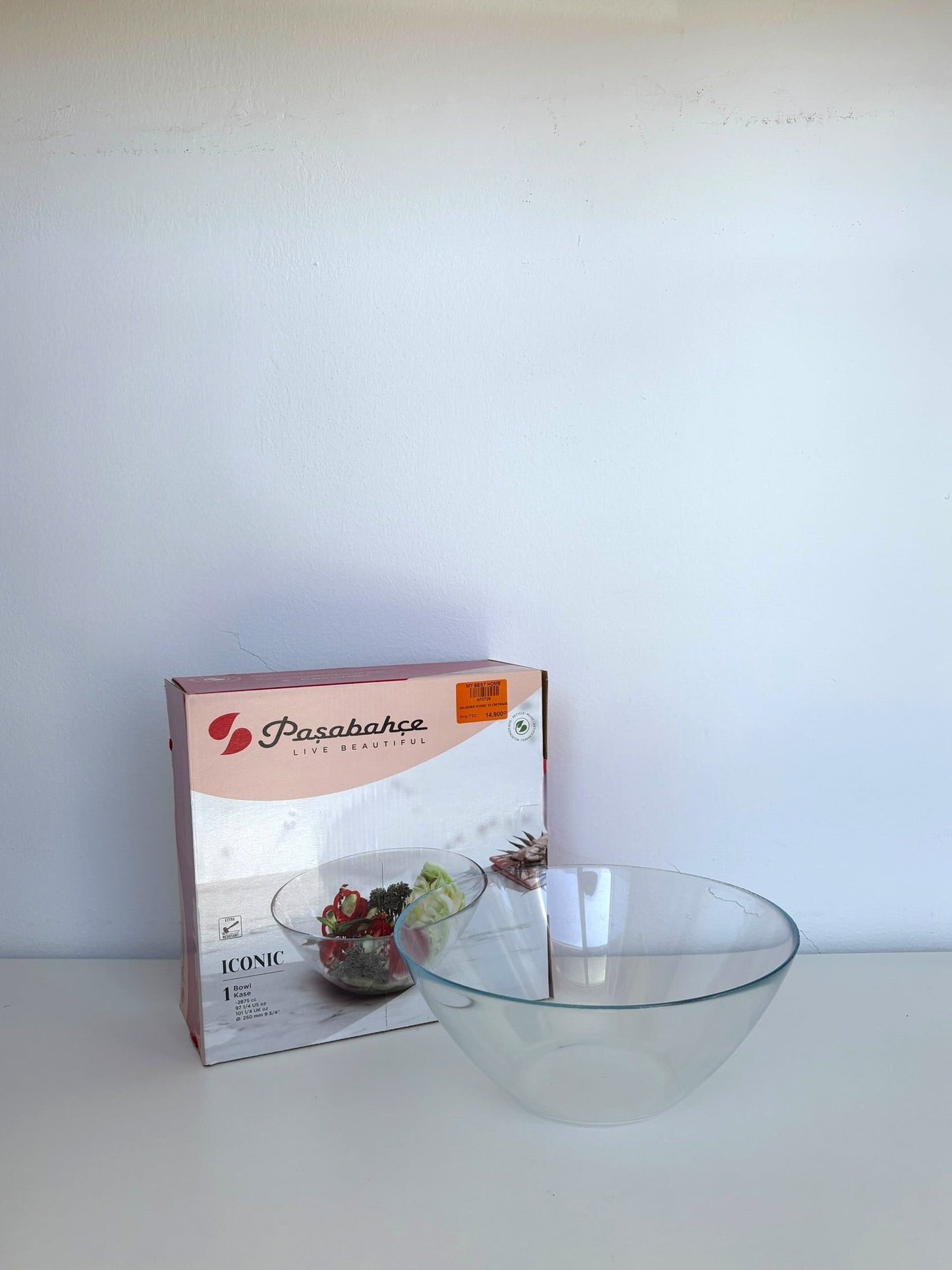 Saladier en Verre Transparent 25 cm – MBH