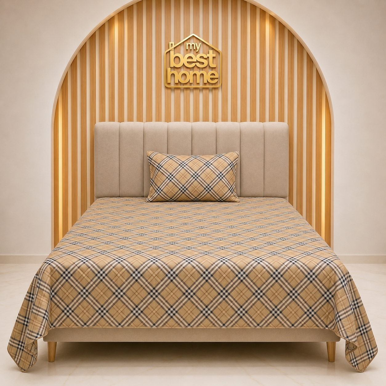 Ensemble de literie 170x220 cm | Drap plat + taie d’oreiller - MBH