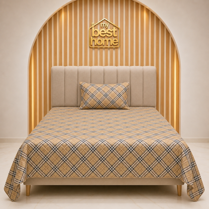 Ensemble de literie 170x220 cm | Drap plat + taie d’oreiller - MBH