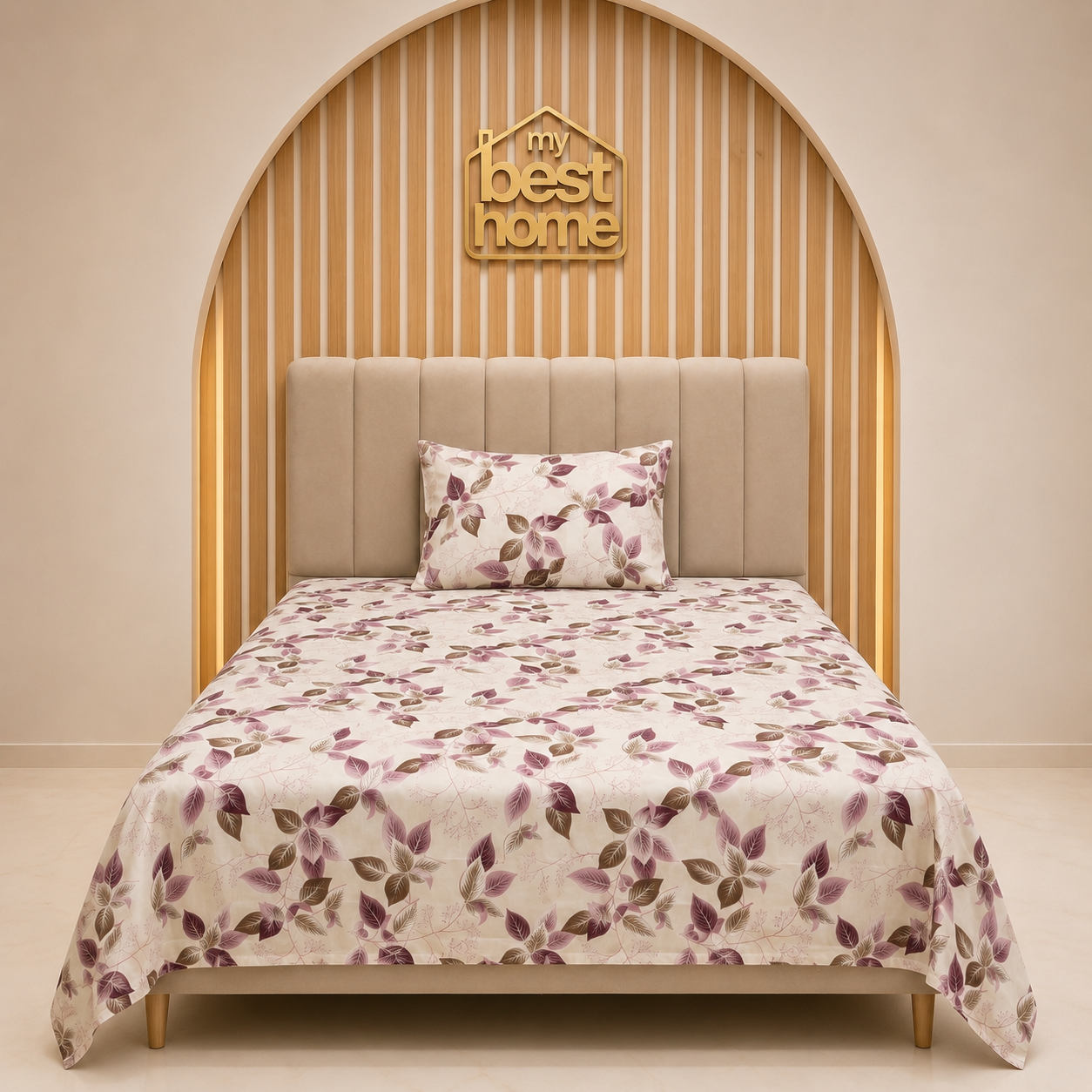 Ensemble de literie 170x220 cm | Drap plat + taie d’oreiller - MBH