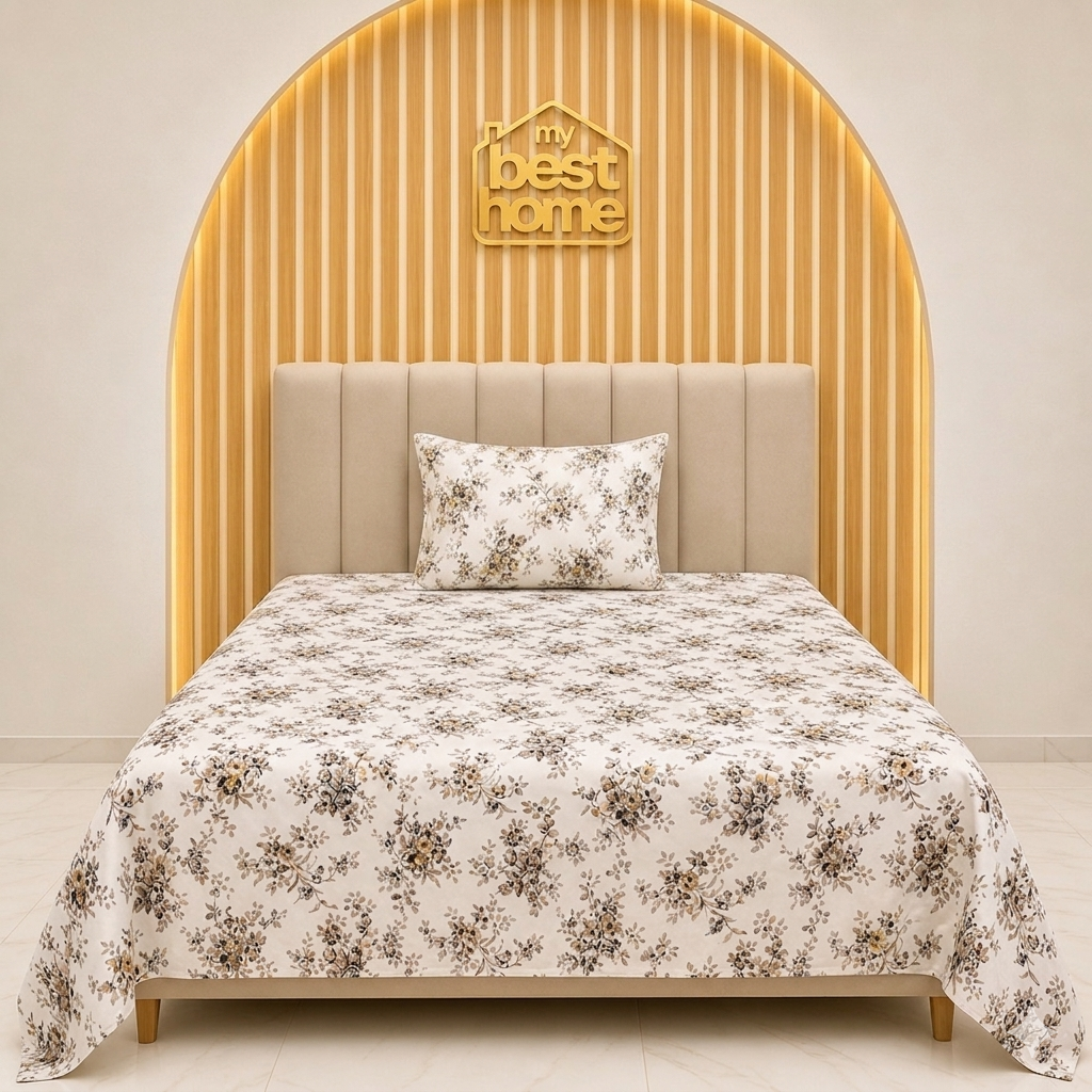 Ensemble de literie 170x220 cm | Drap plat + taie d’oreiller - MBH