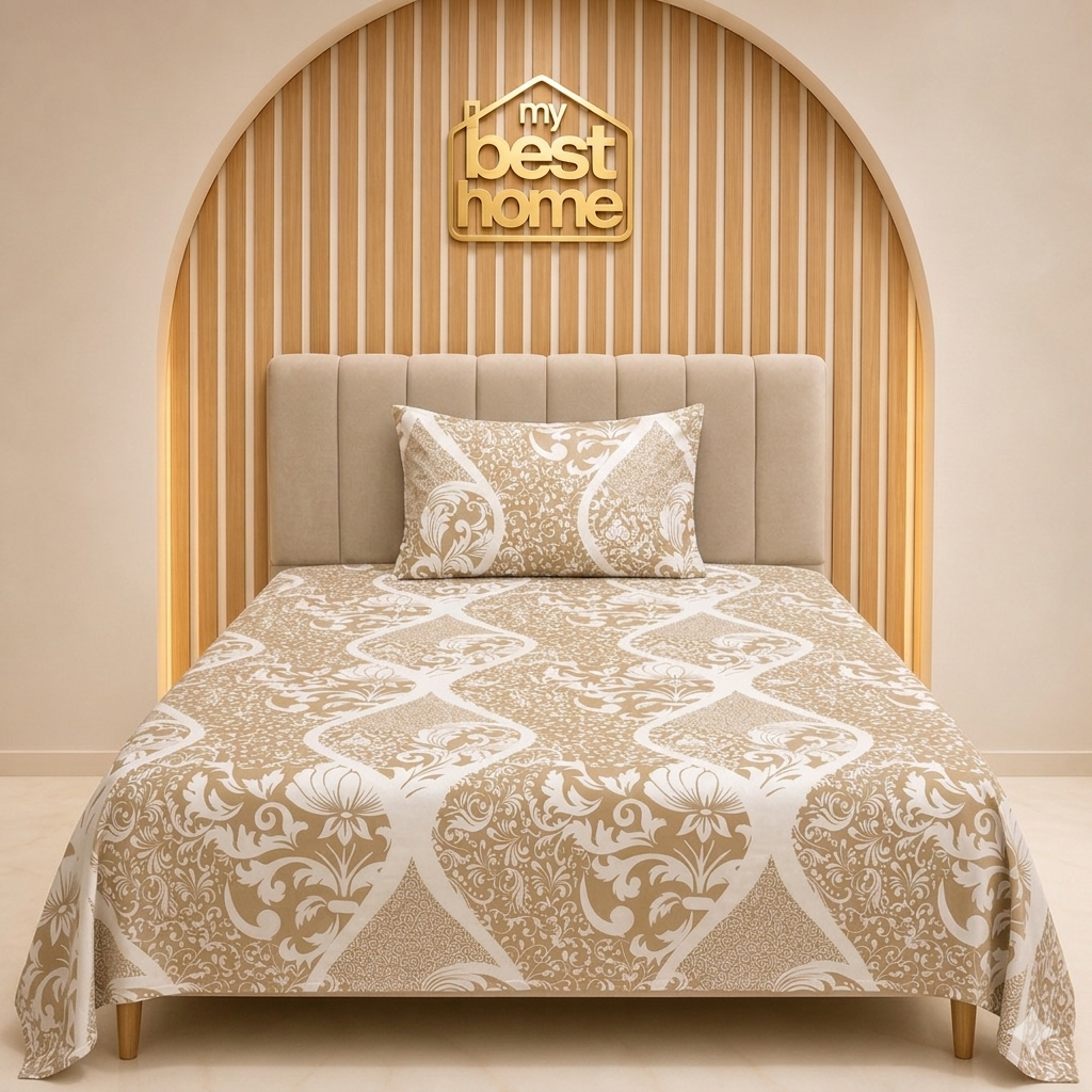 Ensemble de literie 170x220 cm | Drap plat + taie d’oreiller - MBH