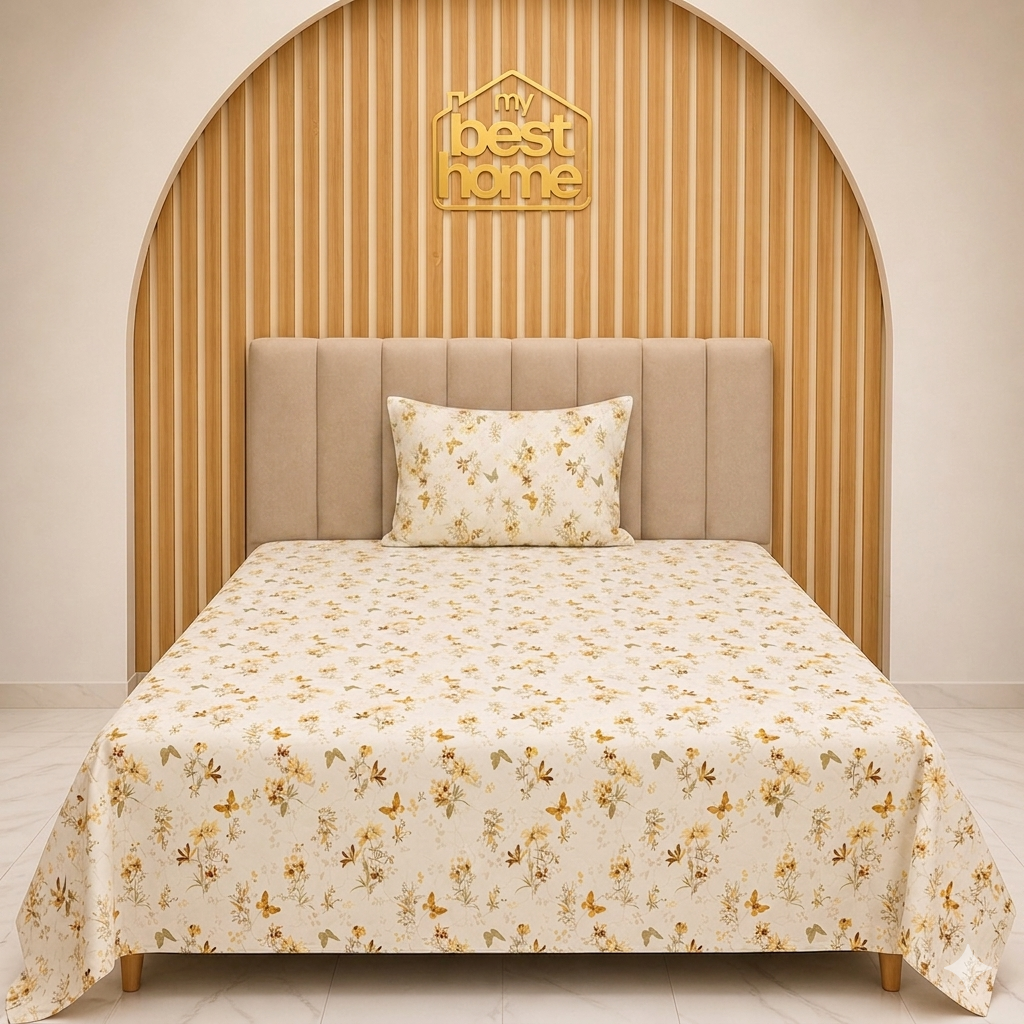 Ensemble de literie 170x220 cm | Drap plat + taie d’oreiller - MBH