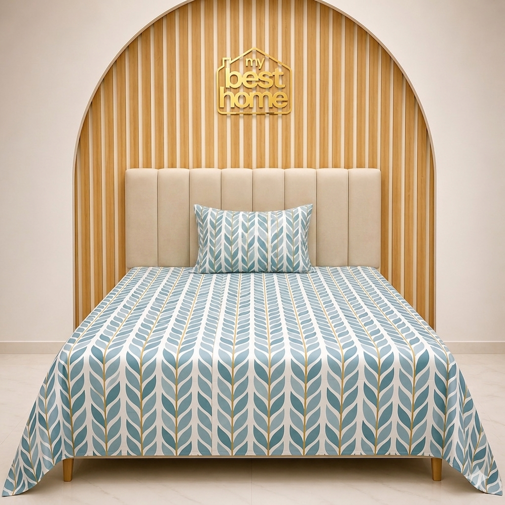 Ensemble de literie 170x220 cm | Drap plat + taie d’oreiller - MBH
