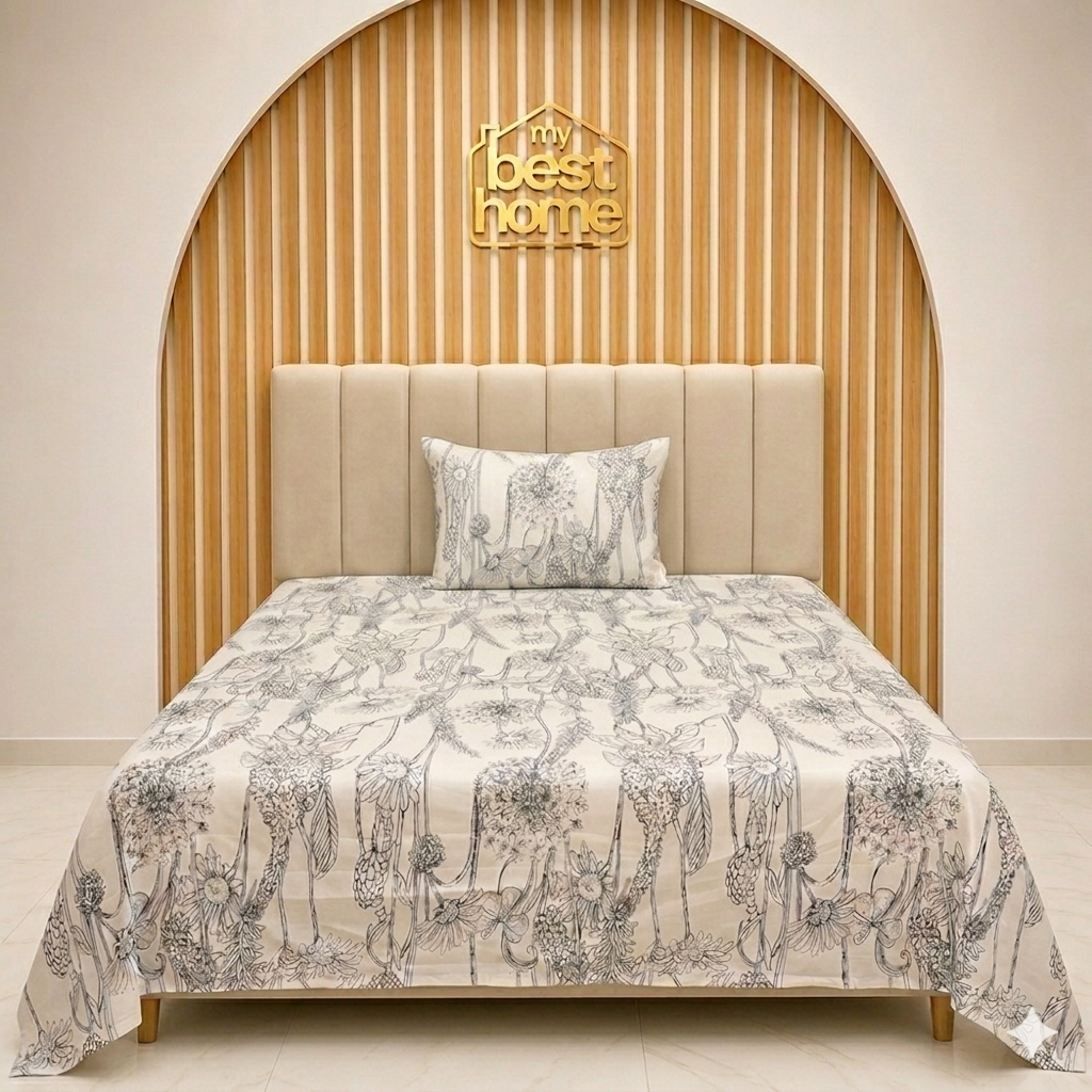 Ensemble de literie 170x220 cm | Drap plat + taie d’oreiller - MBH