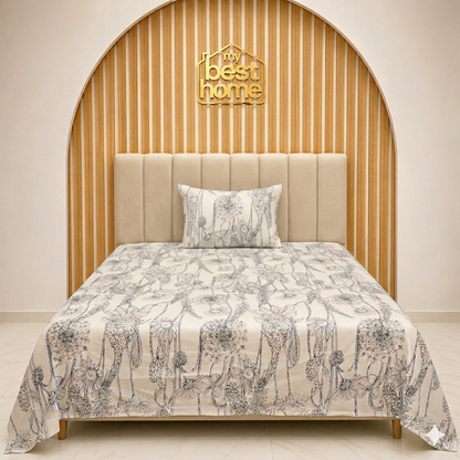 Ensemble de literie 170x220 cm | Drap plat + taie d’oreiller - MBH