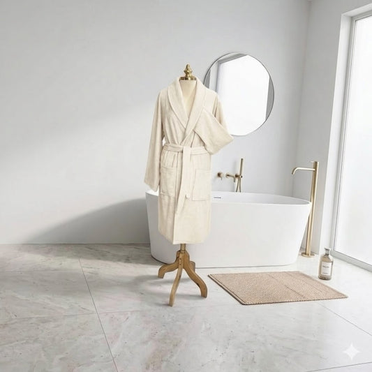 Peignoir Unisexe en Coton Pur – MBH