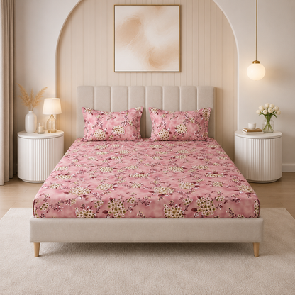 Parure de lit 100% coton pur – Ensemble complet 4 pièces – MBH
