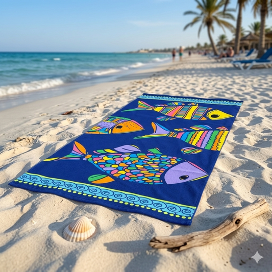 Serviettes de plages POISSONS- MBH