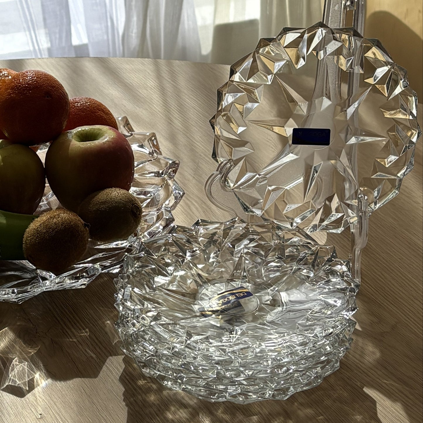 Service à Gâteaux en Verre 7 pièces