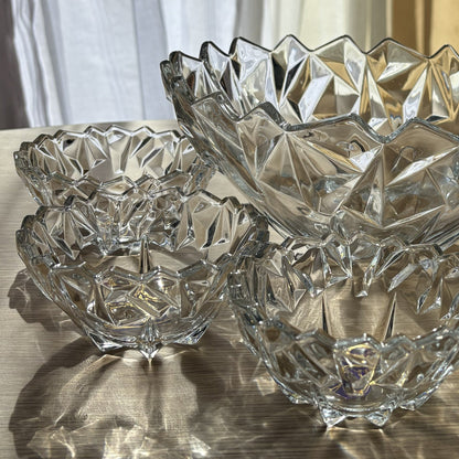 Service de BOLS en Verre 7 pièces