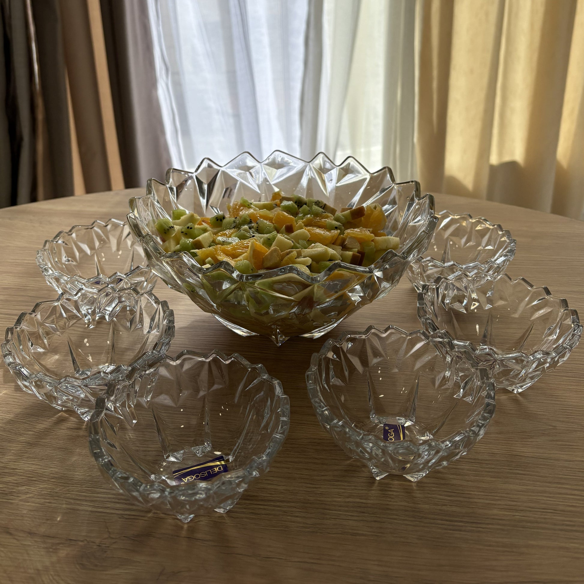 Service de BOLS en Verre 7 pièces