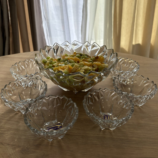 Service de BOLS en Verre 7 pièces