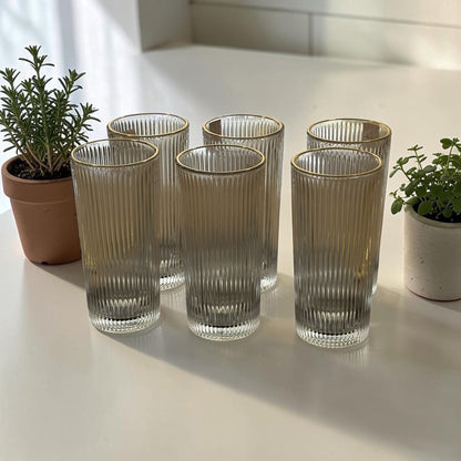 Service de 6 verres à jus en verre transparent – MBH